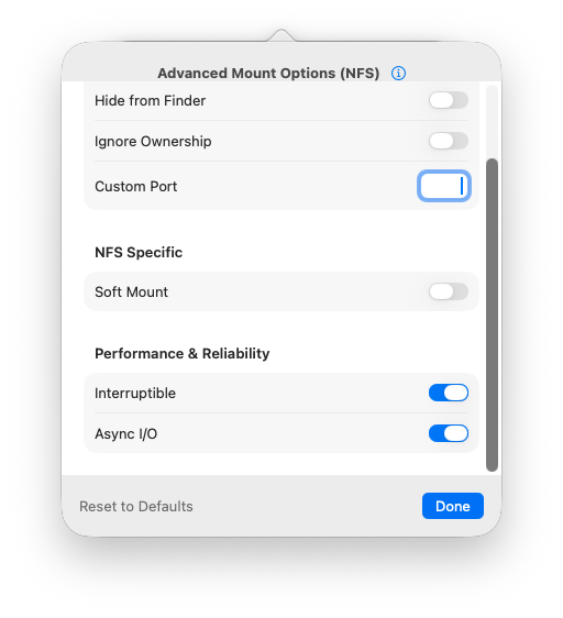Advanced NFS mount options